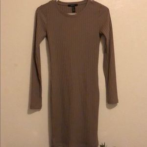 Brown bodycon dress